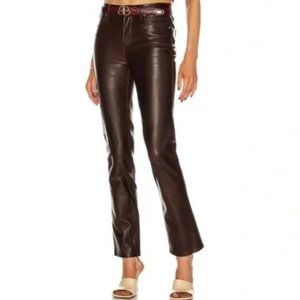 NWT RTA Remi Brown Lamb Leather Jeans - Sz 27